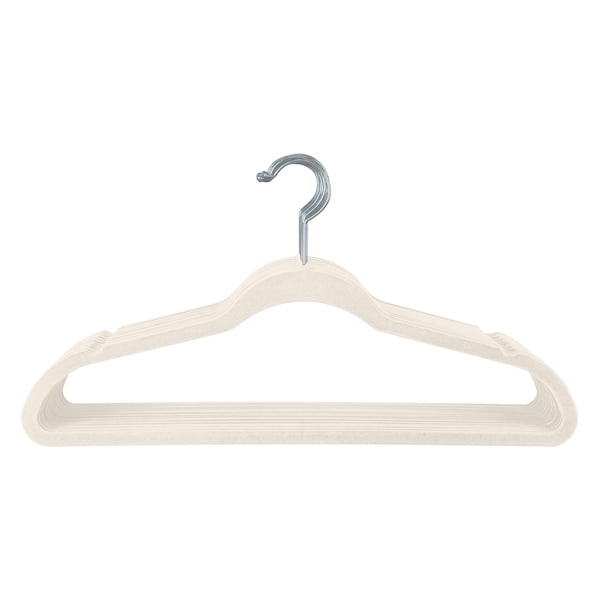Simplify Slim Velvet Suit Hangers in Ivory, 25PK 23240-IVORY - main